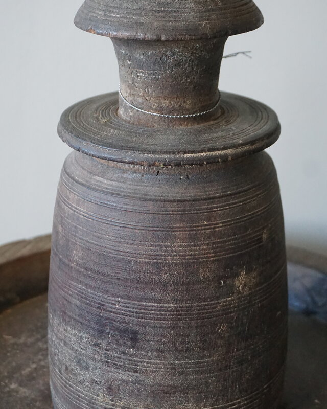 Hoffz Nepalese Houten Kruik/Pot | H28 x D12 cm