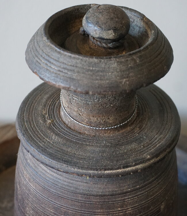 Hoffz Nepalese Houten Kruik/Pot | H28 x D12 cm