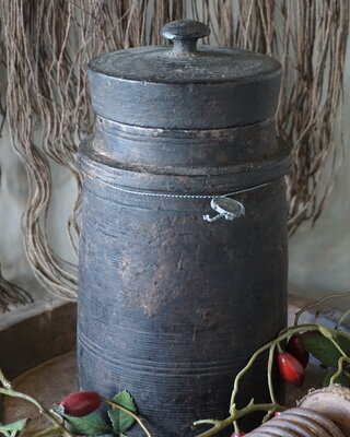 Hoffz Nepalese Houten Kruik/Pot | H26 x D13 cm