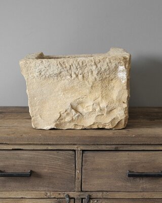 Be-Uniq Antieke Wasbak | India | H29 x B40 x D40 cm