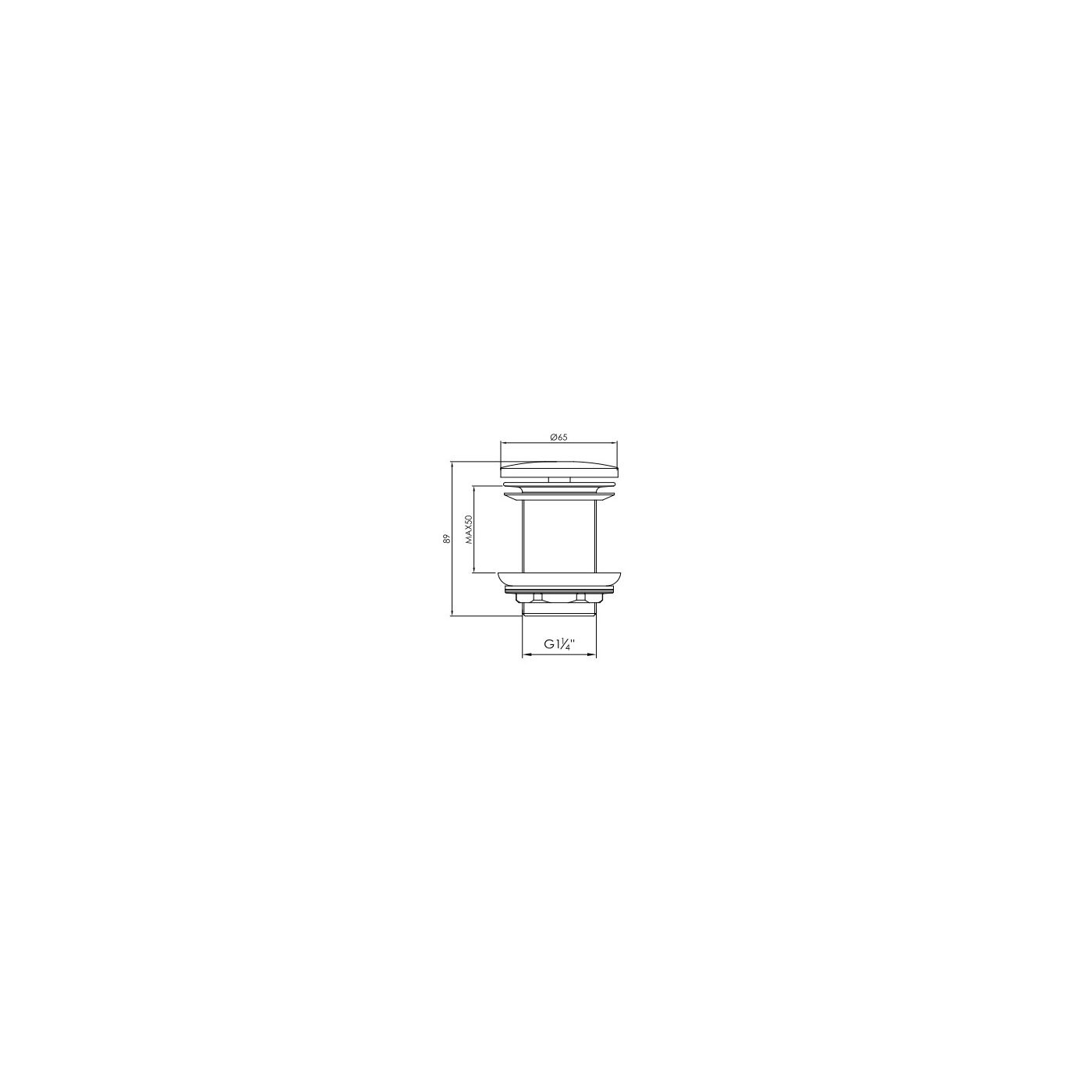 JEE-O Ronde Afvoerplug | Structuur | Zwart | D6,5 cm