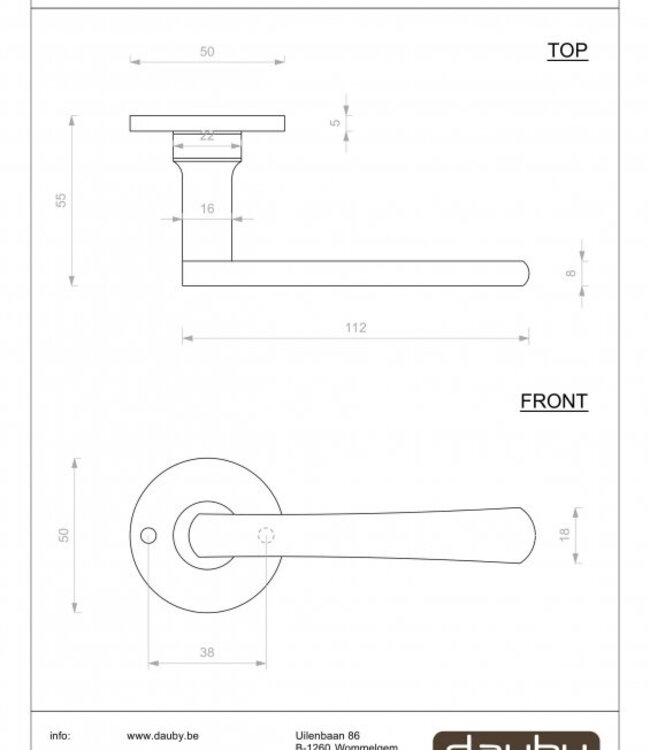 Dauby Deurklink PHL | Paar | L+L | Meerdere Varianten