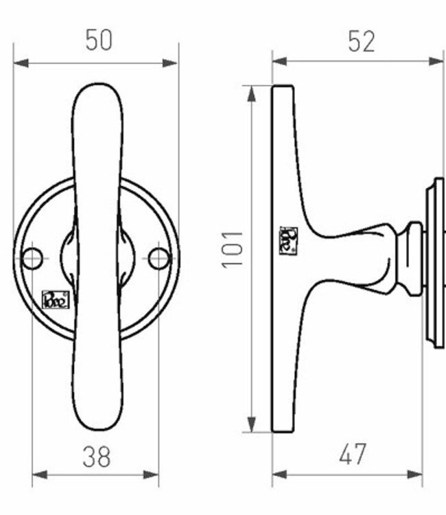 Dauby Deurklink PHT | Paar | T + T | Meerdere Varianten