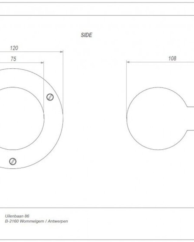 Dauby Deurknop + Rozet | D7/12 cm | Meerdere Varianten