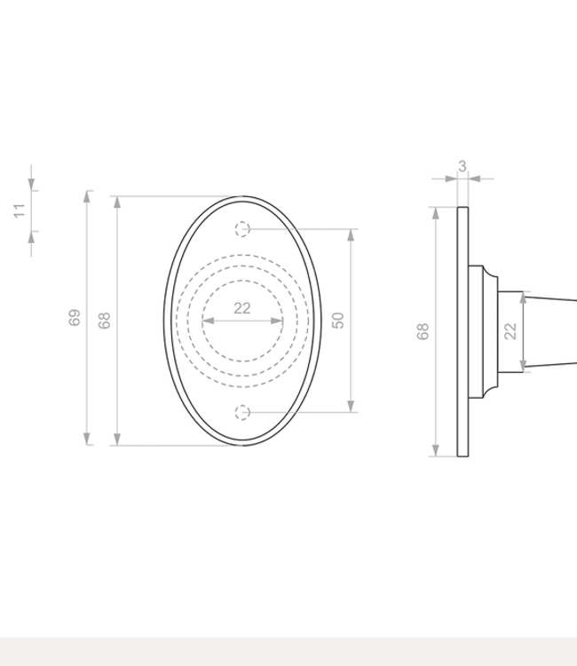 Dauby Deurknop | Paar | Ovaal | Meerdere Varianten