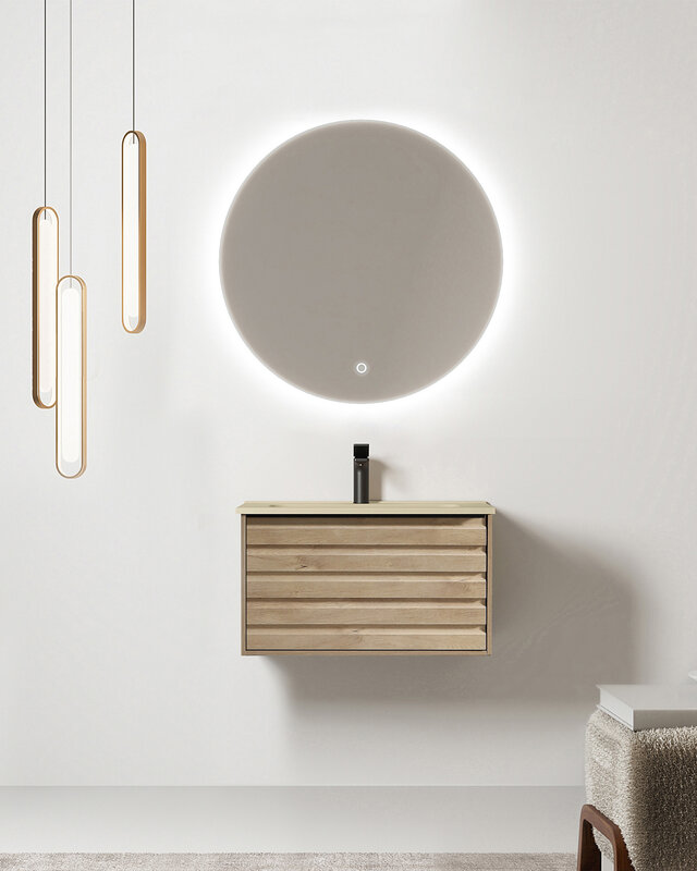 Differnz Badkamermeubel Elin | Eiken/Mat Taupe | L60 cm