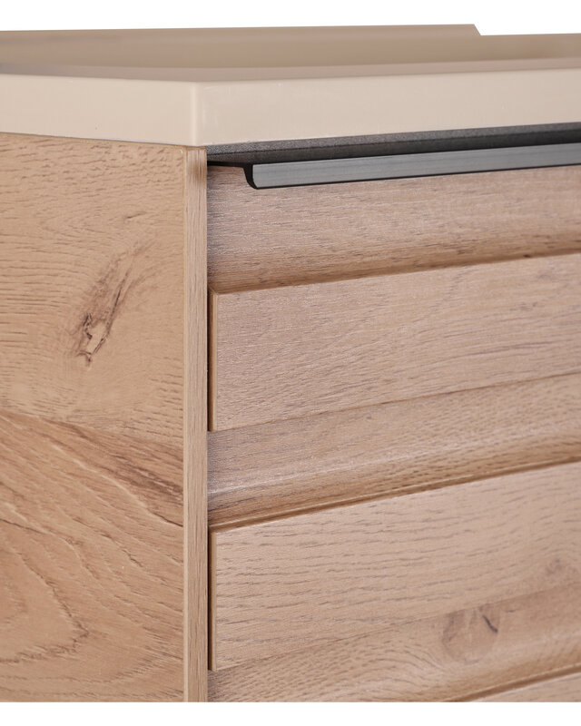 Differnz Badkamermeubel Elin | Eiken/Mat Taupe | L60 cm