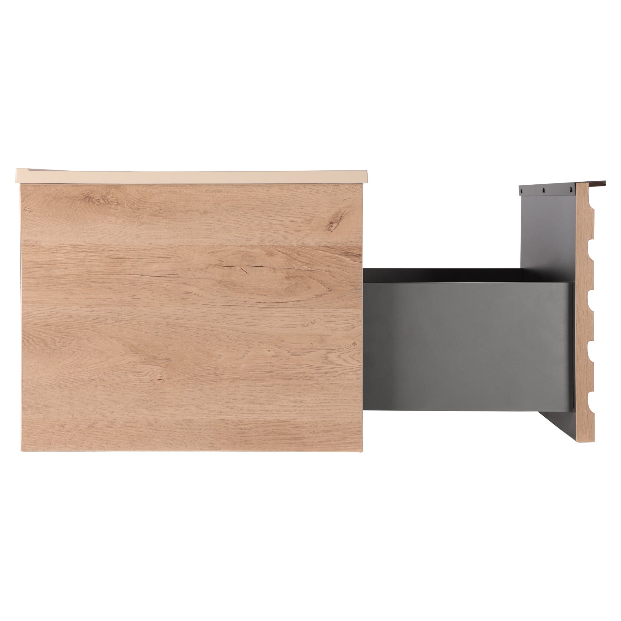 Differnz Badkamermeubel Elin | Eiken/Mat Taupe | L60 cm