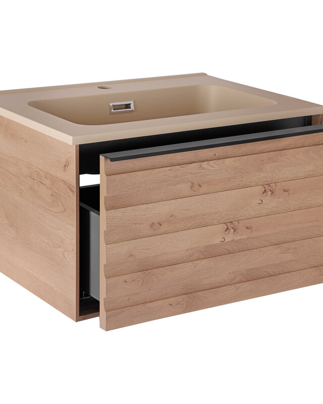 Differnz Badkamermeubel Elin | Eiken/Mat Taupe | L60 cm
