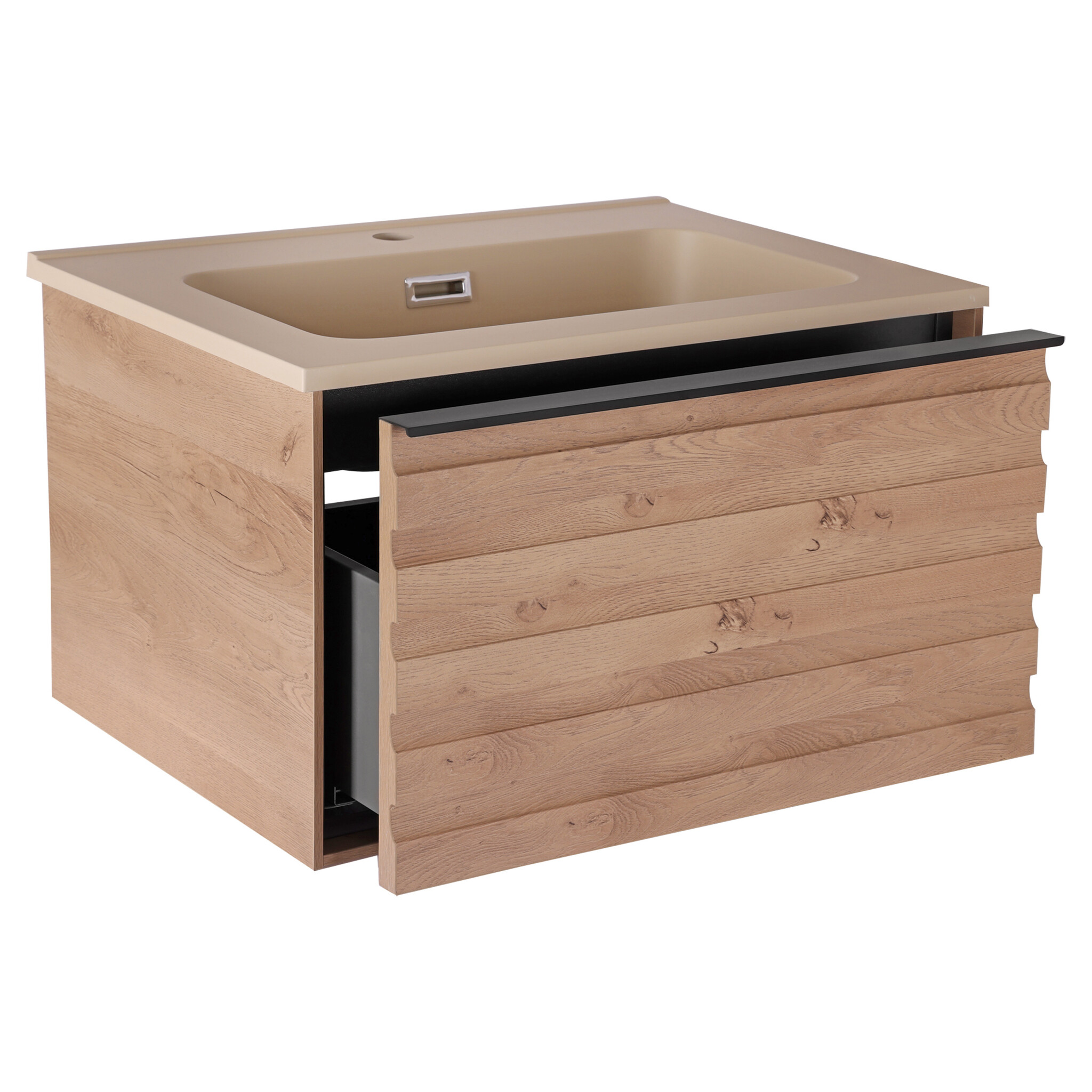 Differnz Badkamermeubel Elin | Eiken/Mat Taupe | L60 cm