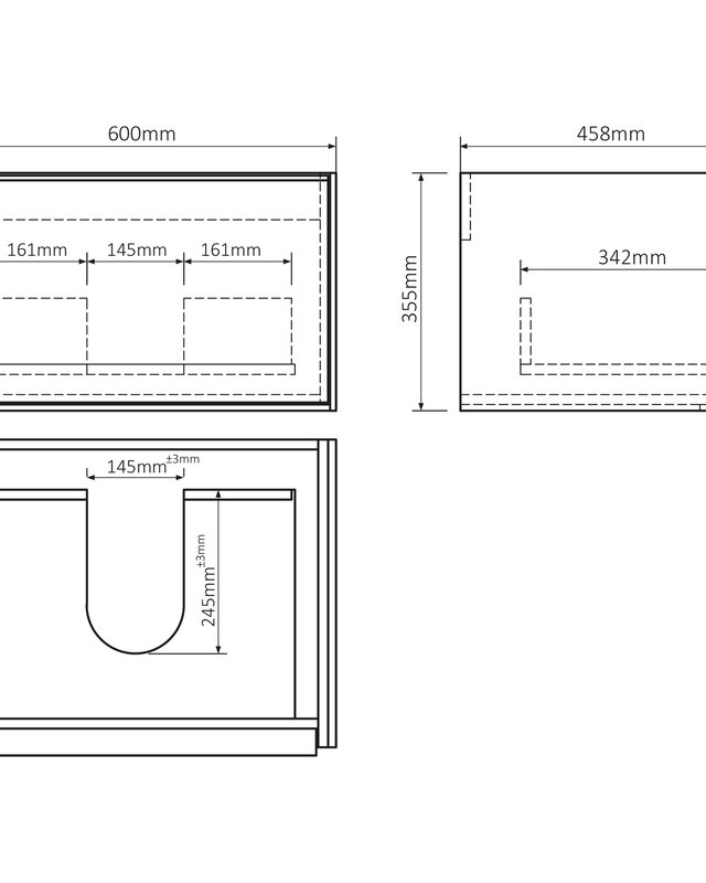 Differnz Badkamermeubel Elin | Eiken/Mat Taupe | L60 cm
