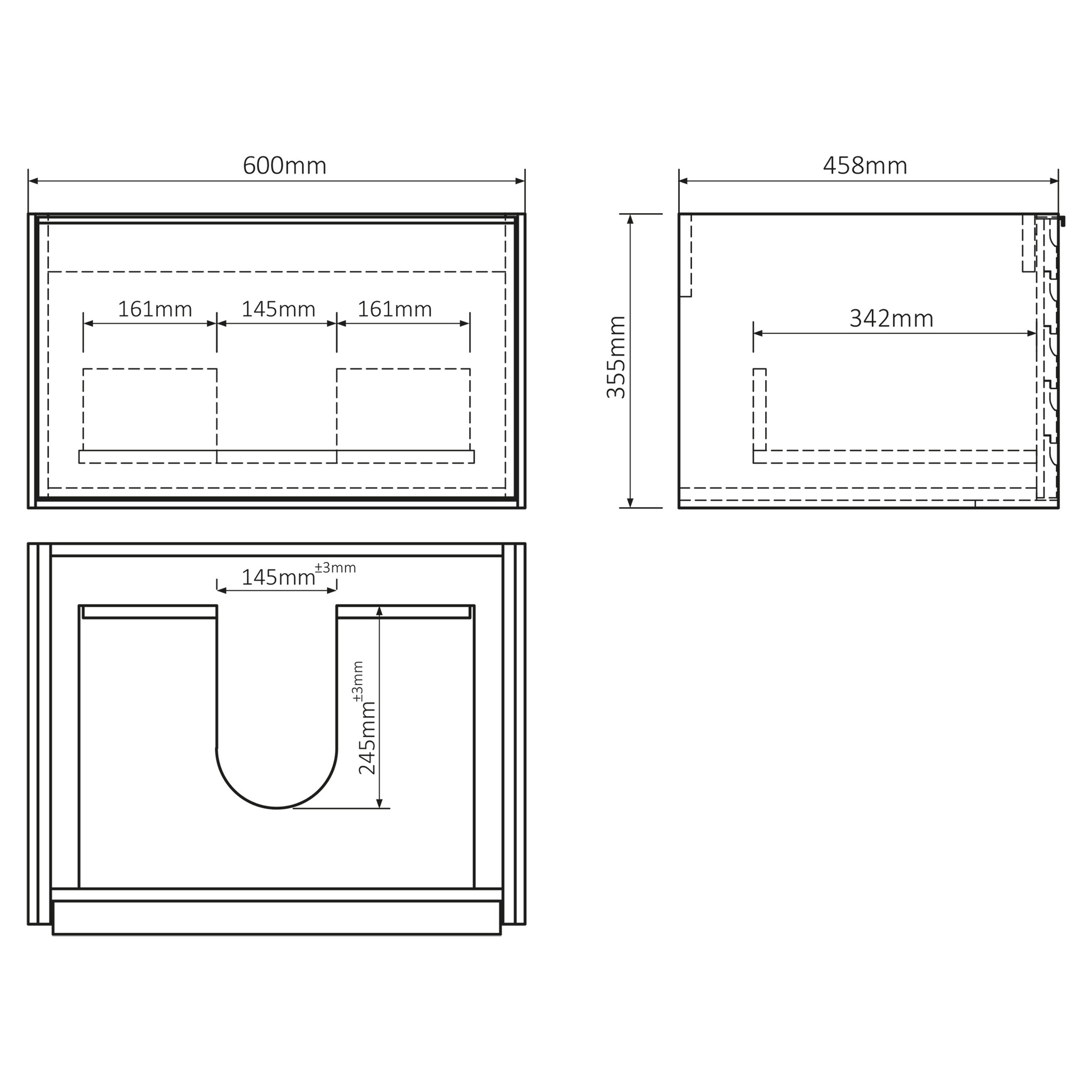 Differnz Badkamermeubel Elin | Eiken/Mat Taupe | L60 cm