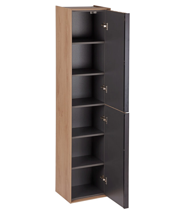 Differnz Badkamerkast Elin | Eiken | H160 x B36 x D30 cm