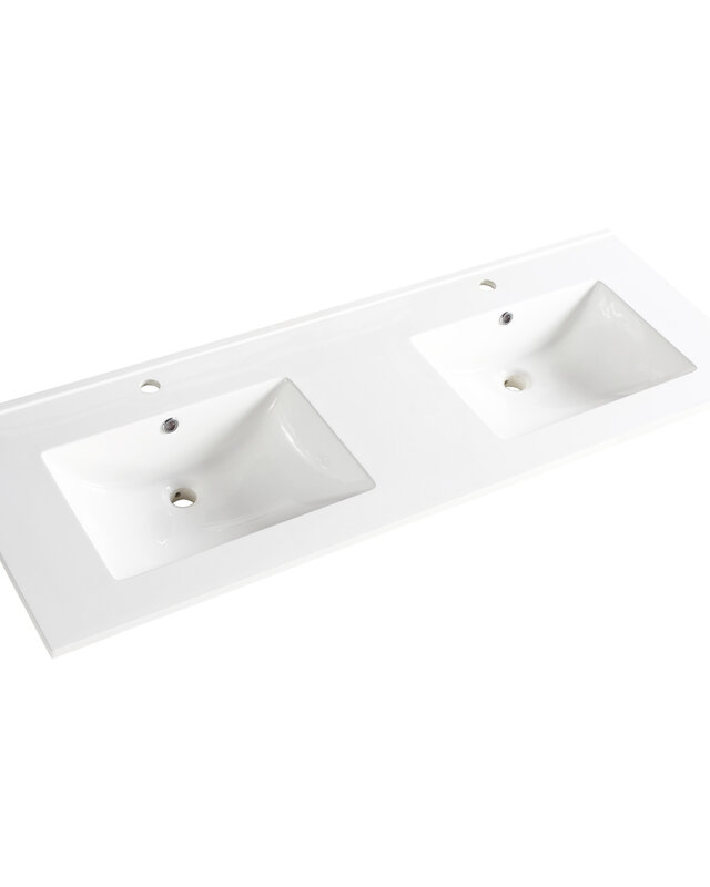Differnz Wastafel Providence | Dubbel | Wit | L122 x B46,5 cm