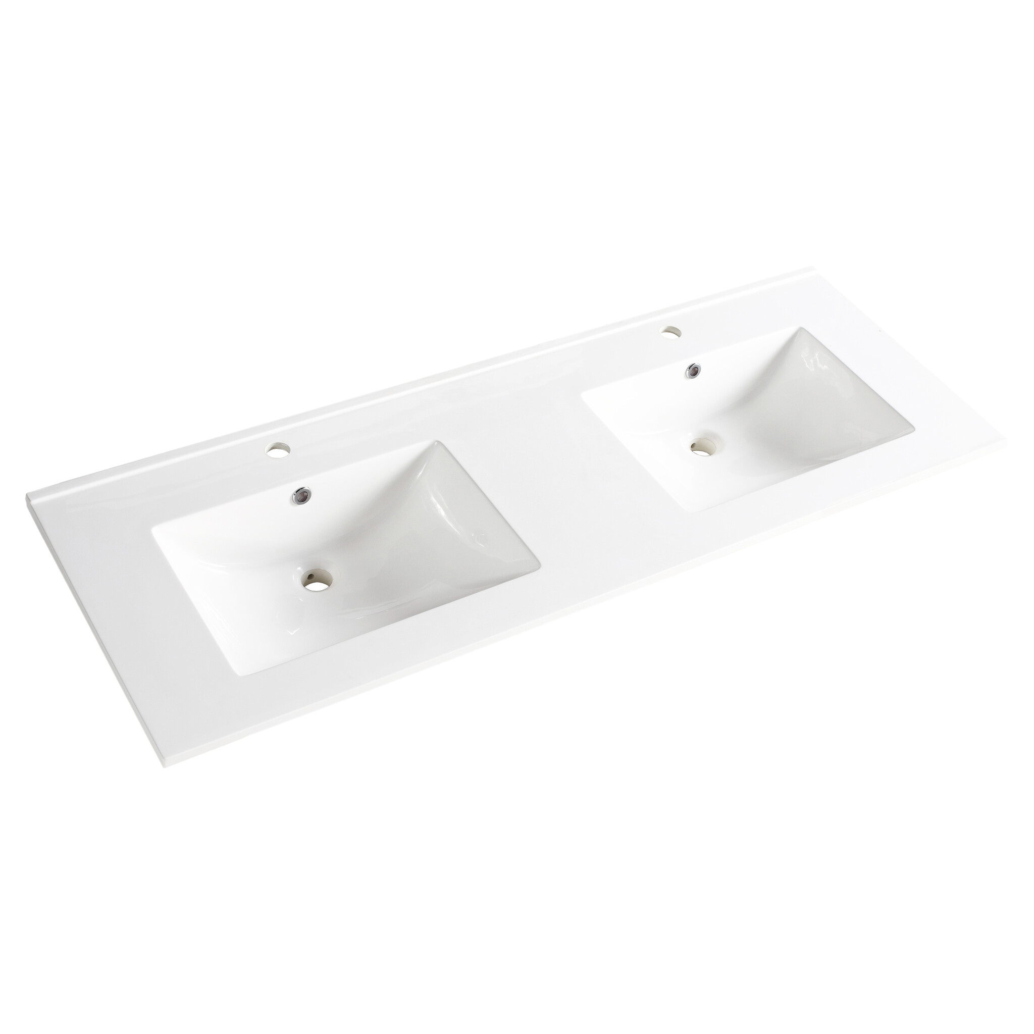 Differnz Wastafel Providence | Dubbel | Wit | L122 x B46,5 cm