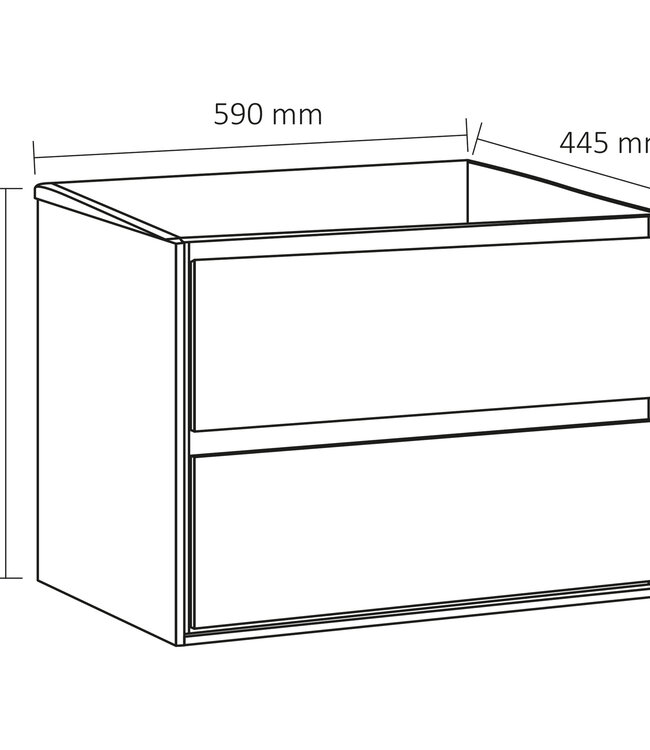 Differnz Onderkast Providence | Wit | H51,5 x B59 x D44,5 cm