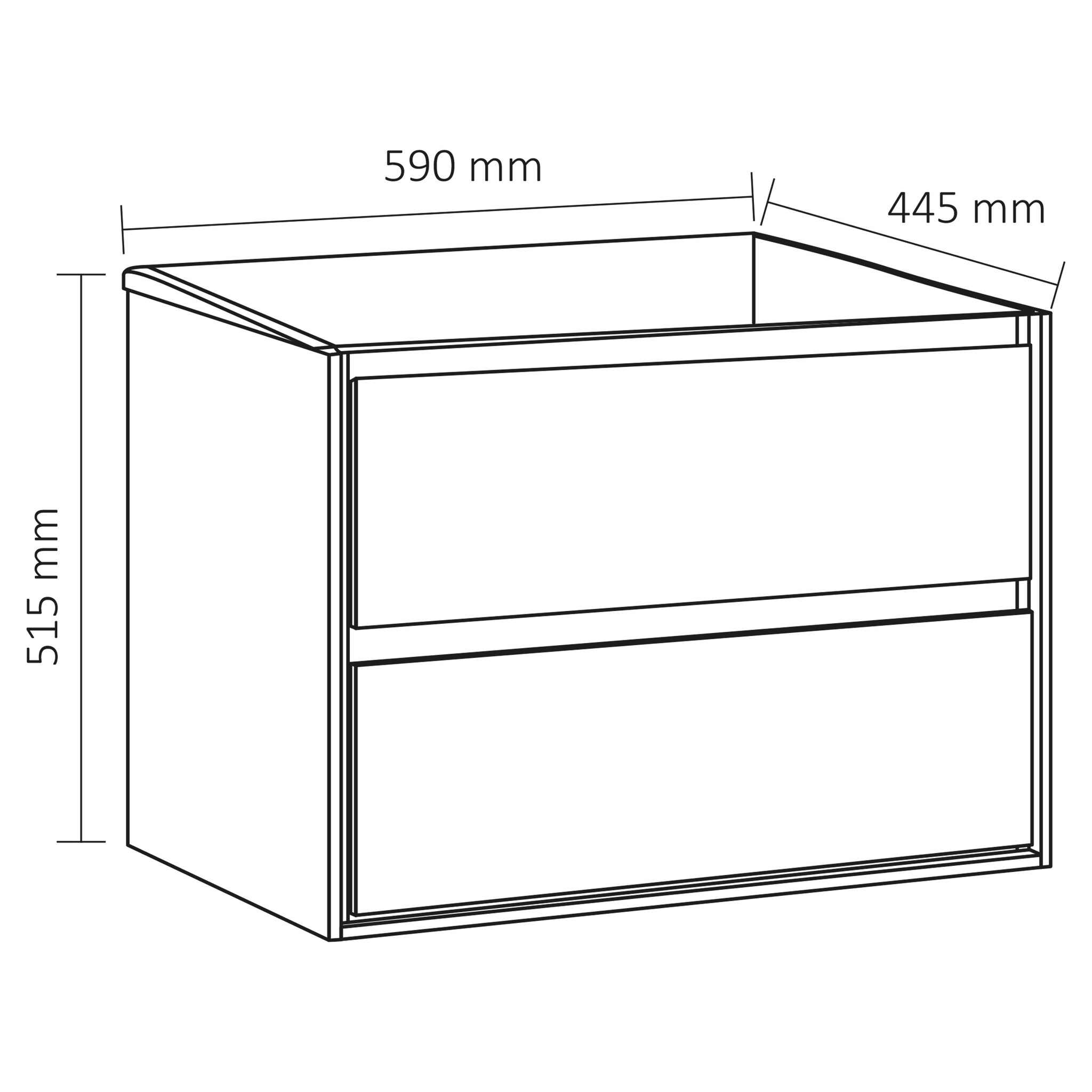 Differnz Onderkast Providence | Wit | H51,5 x B59 x D44,5 cm