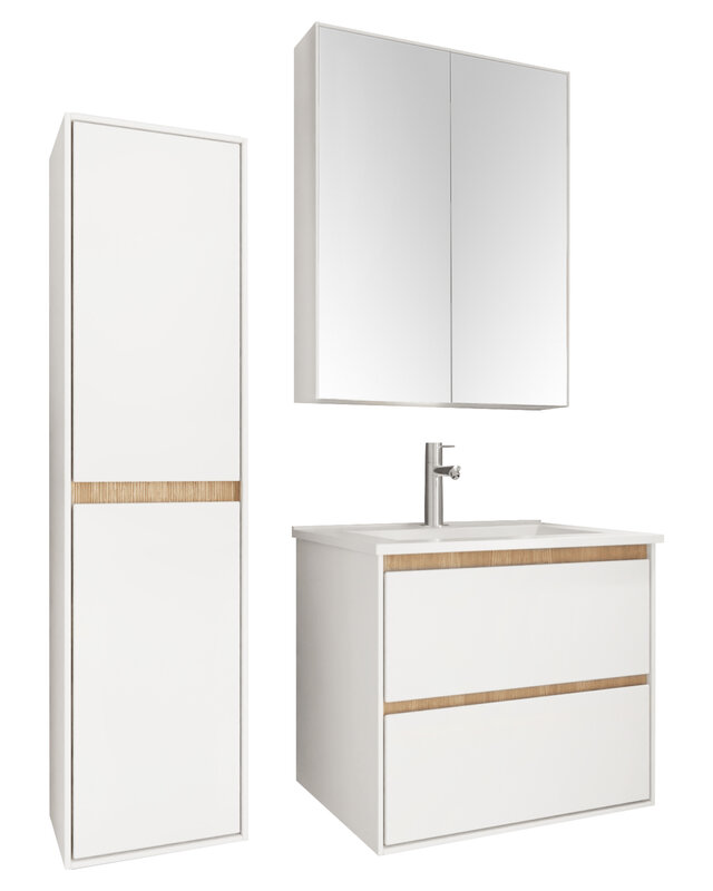 Differnz Spiegelkast Providence | Wit | H70 x B60 x D16 cm
