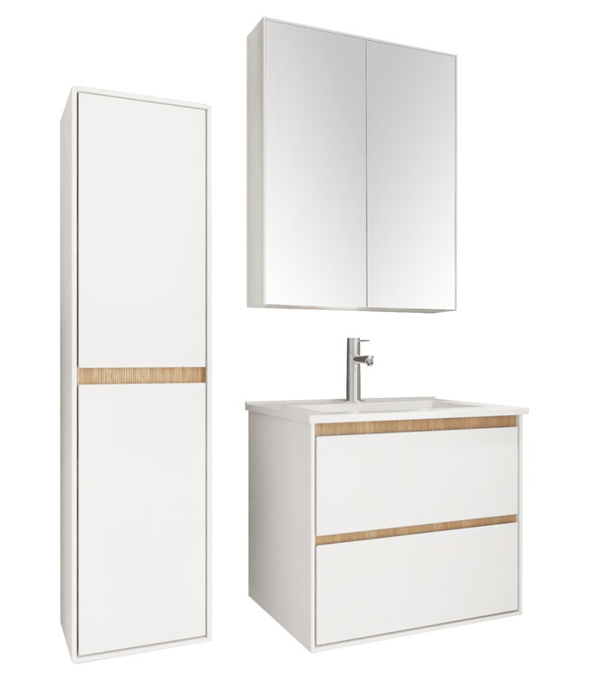 Differnz Spiegelkast Providence | Wit | H70 x B60 x D16 cm