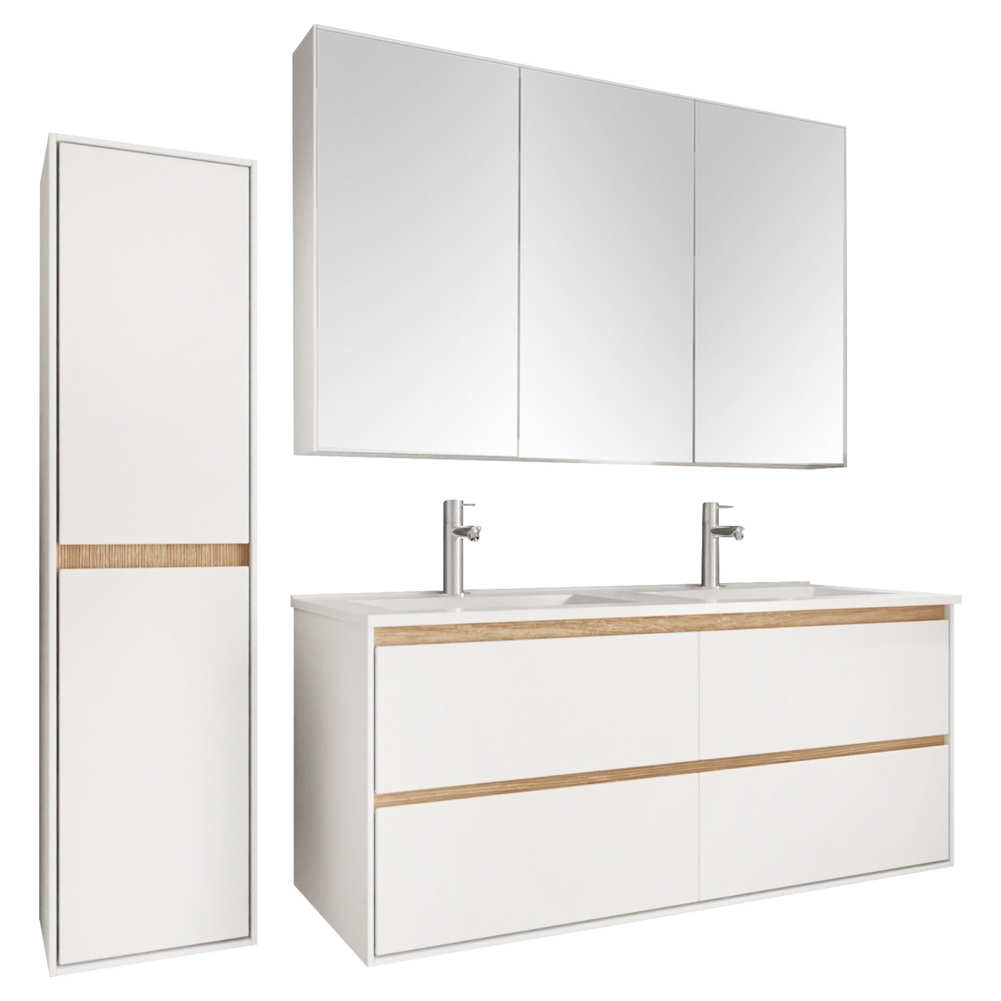 Differnz Hoge Kast Providence | Wit | H160 x B30 x D40 cm