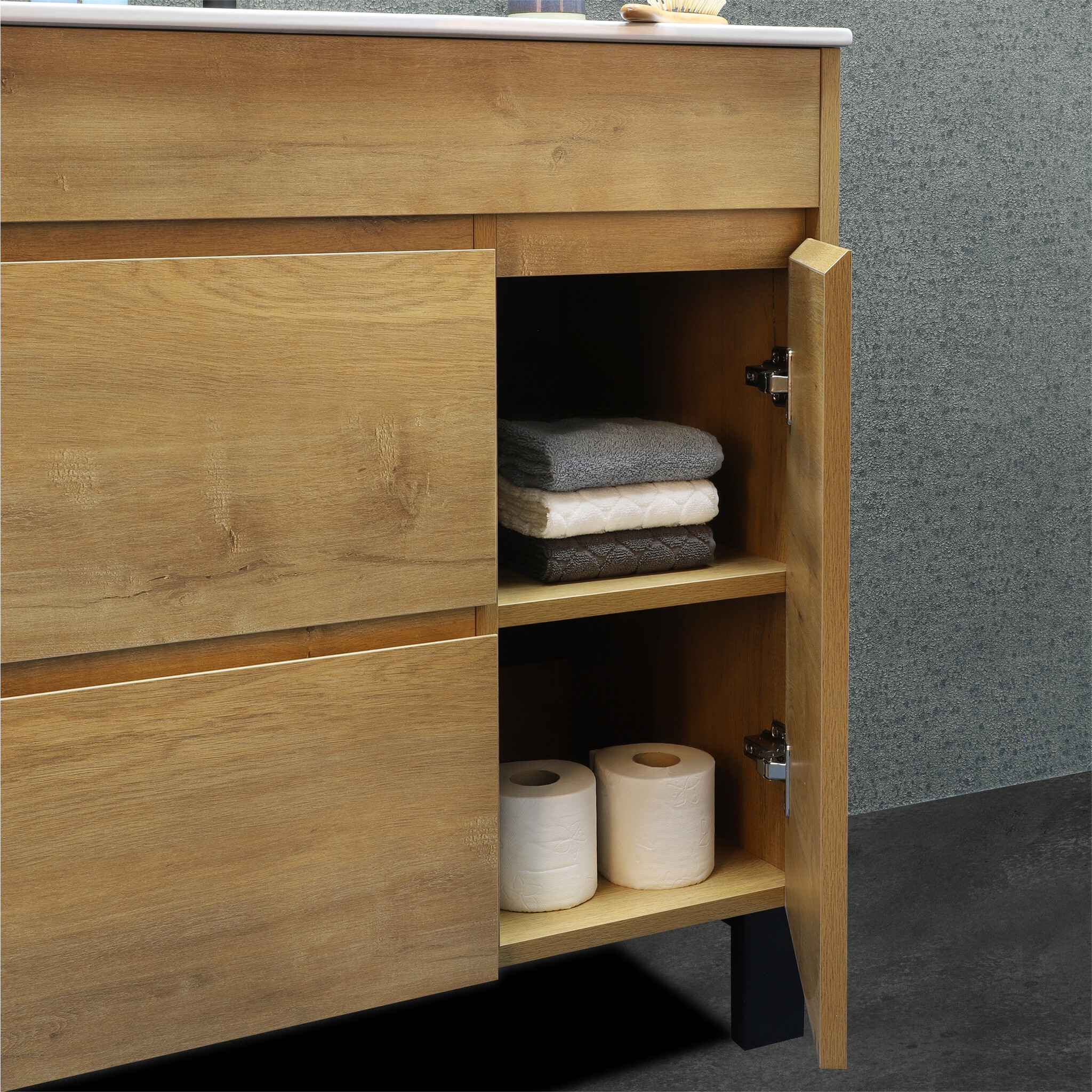 Differnz Onderkast Serano | Licht Eiken | H72 x B80 x D45,5 cm