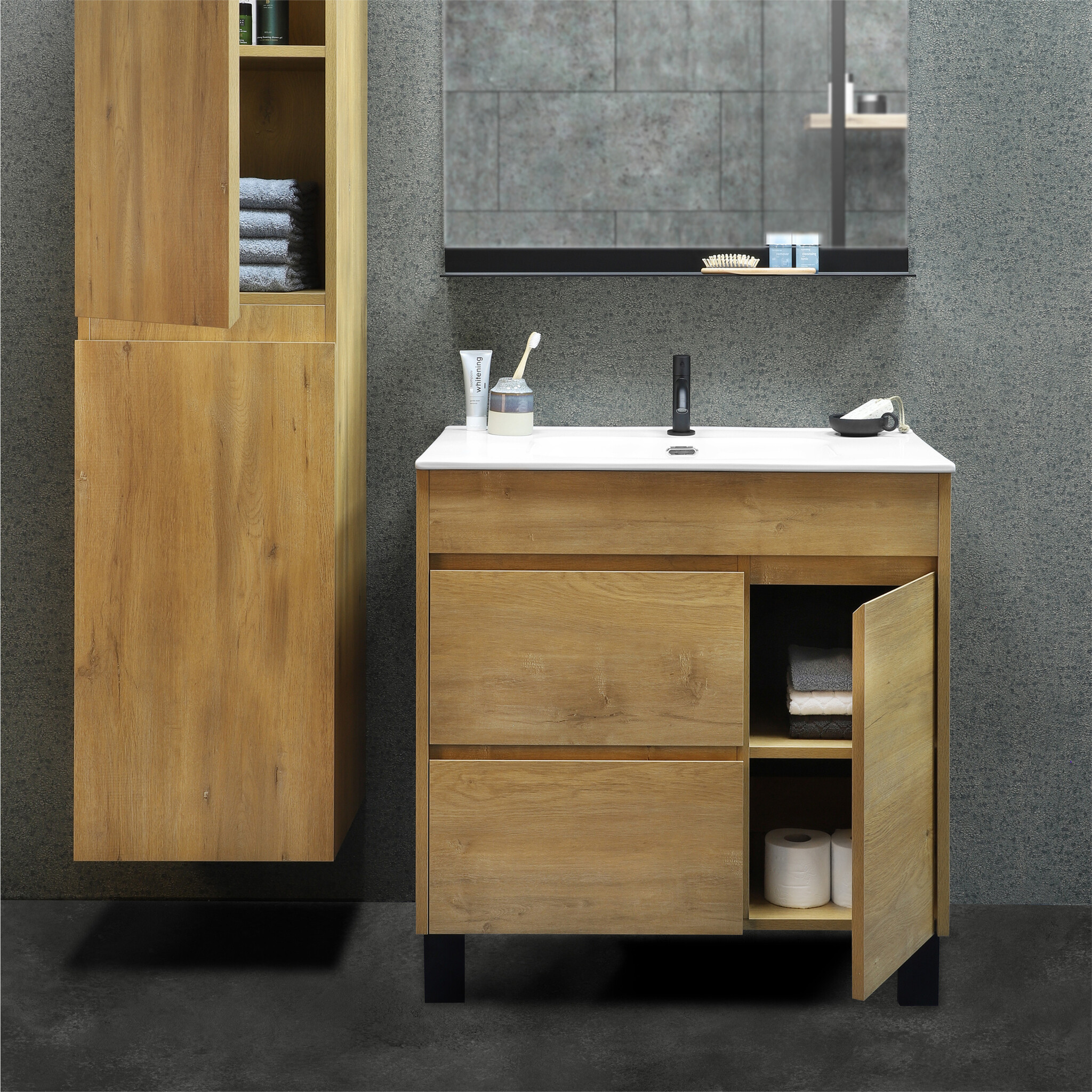 Differnz Onderkast Serano | Licht Eiken | H72 x B80 x D45,5 cm