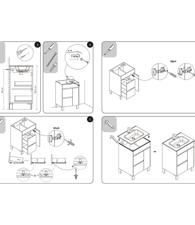 Differnz Onderkast Serano | Licht Eiken | H72 x B80 x D45,5 cm