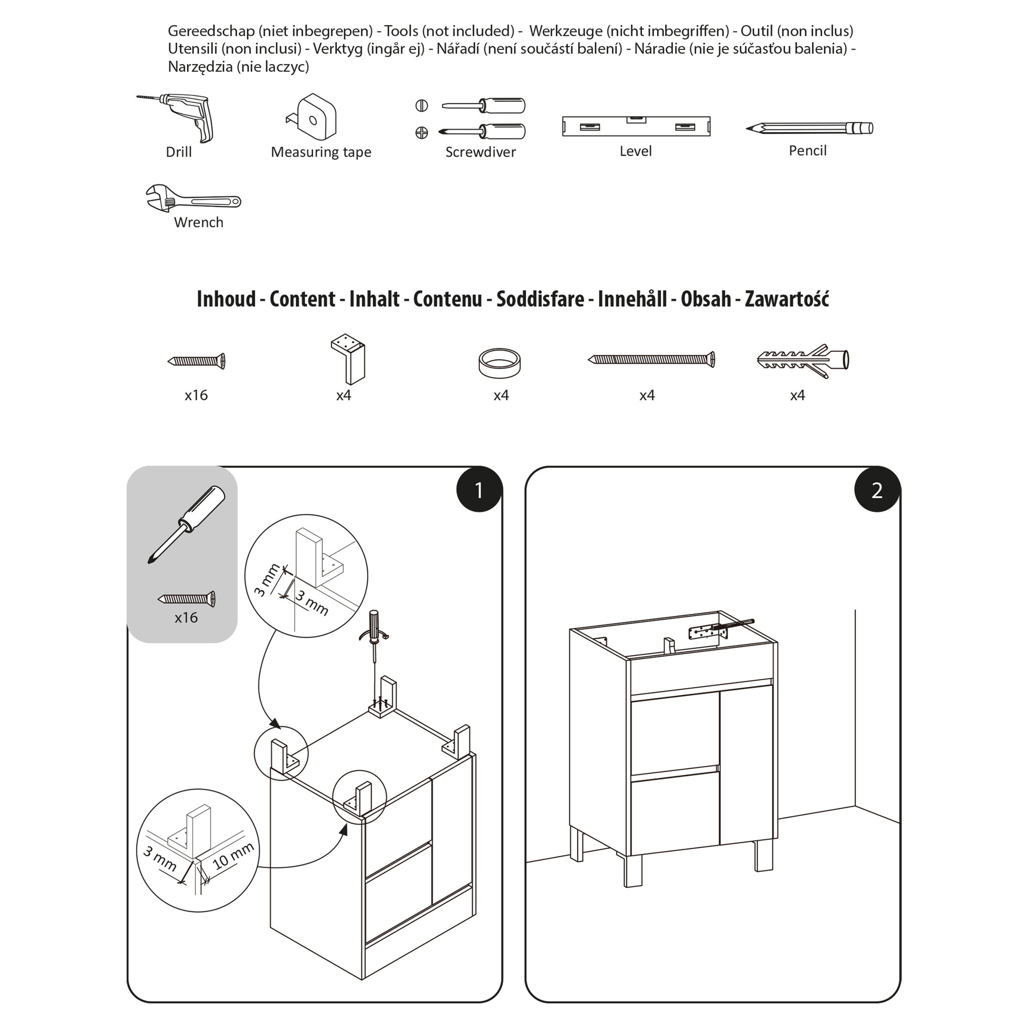 Differnz Onderkast Serano | Licht Eiken | H72 x B80 x D45,5 cm