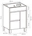 Differnz Onderkast Serano | Licht Eiken | H72 x B80 x D45,5 cm