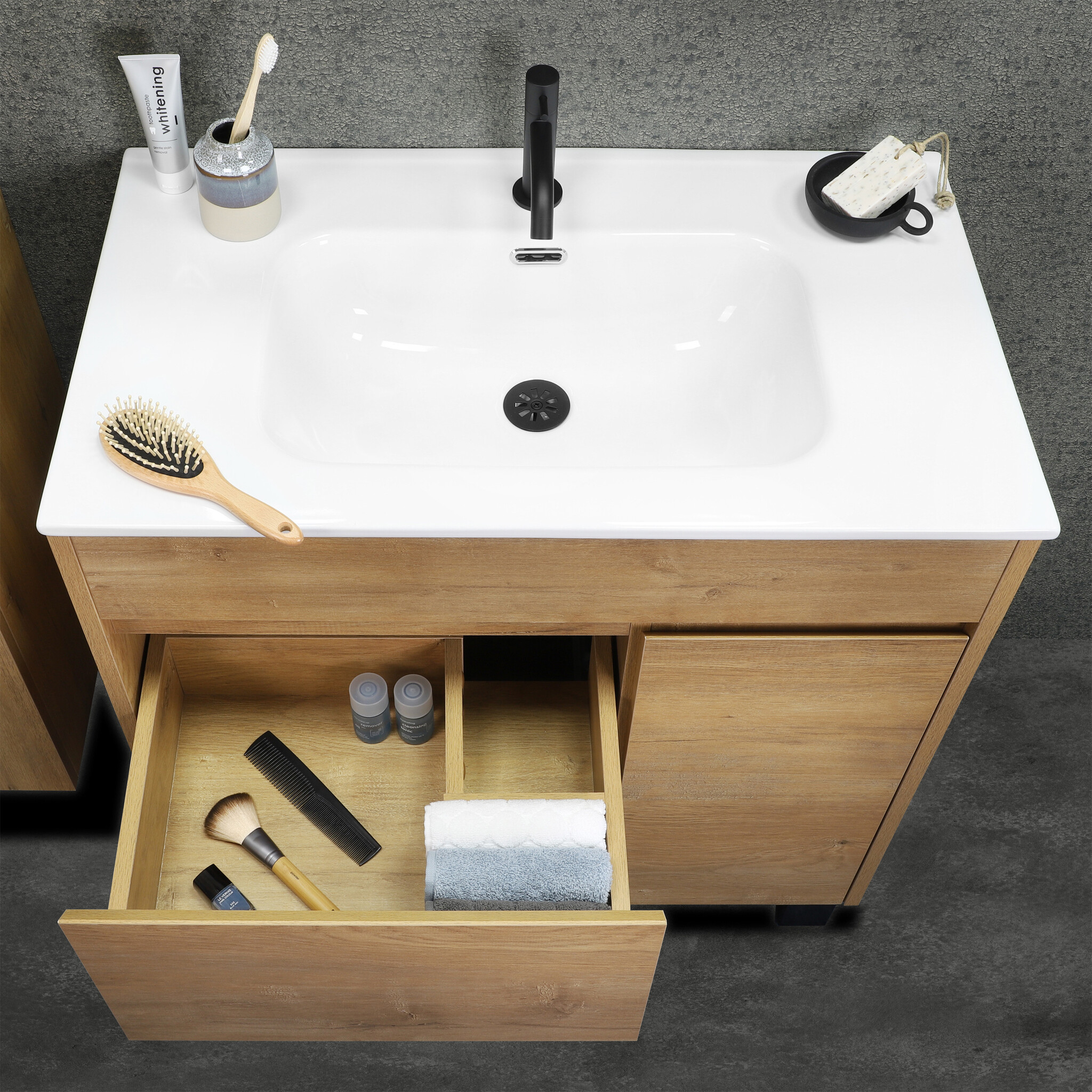 Differnz Wastafel Serano | Wit | Keramiek | 80 x 46 cm
