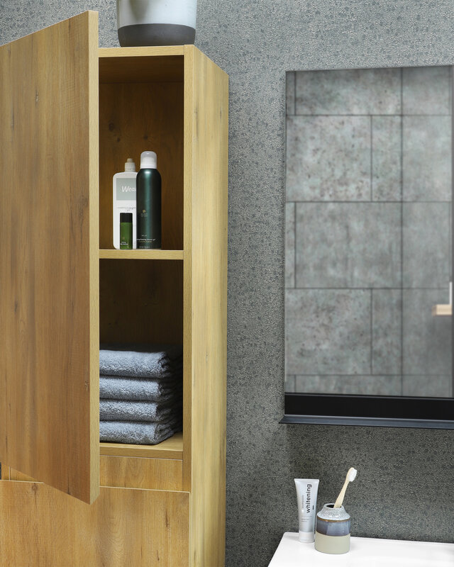 Differnz Hoge Kast Serano | Eiken | H170 x B40 x D35 cm