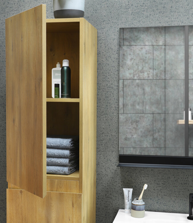 Differnz Hoge Kast Serano | Eiken | H170 x B40 x D35 cm