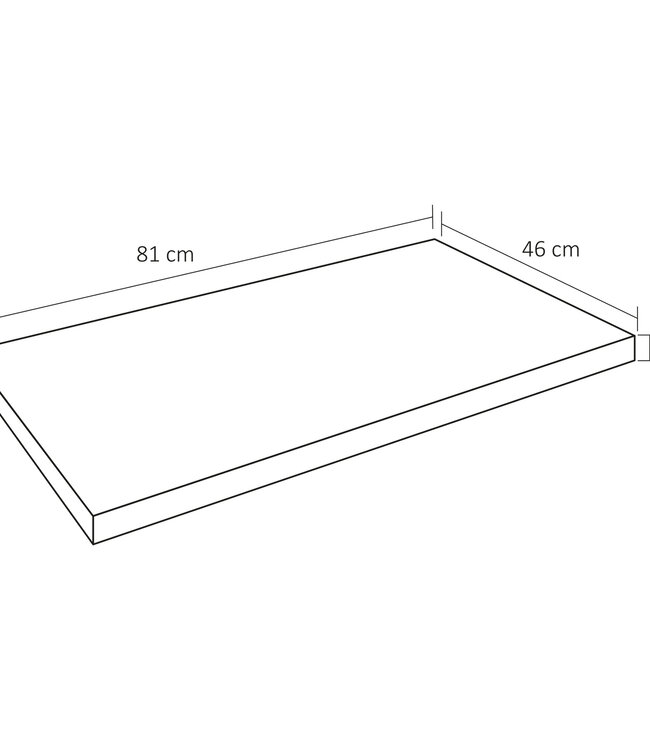 Differnz Bovenblad Serano | Eiken | H3,5 x B81 x D46 cm