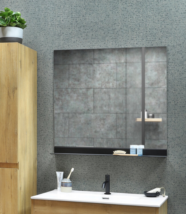 Differnz Spiegel Serano | Met Zwart Planchet | H77 x B80 cm