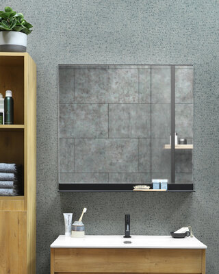 Differnz Spiegel Serano | Met Zwart Planchet | H77 x B80 cm