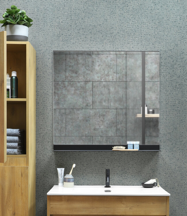 Differnz Spiegel Serano | Met Zwart Planchet | H77 x B80 cm