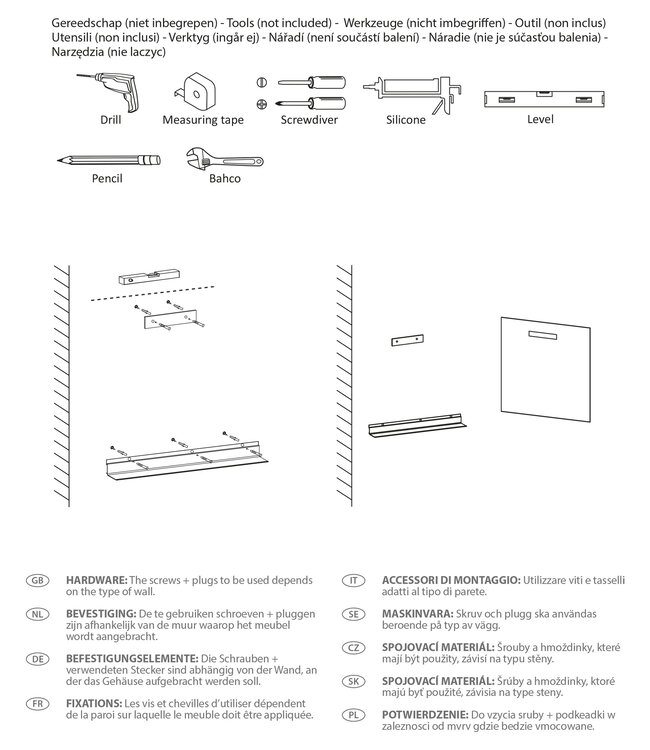 Differnz Spiegel Serano | Met Zwart Planchet | H77 x B80 cm