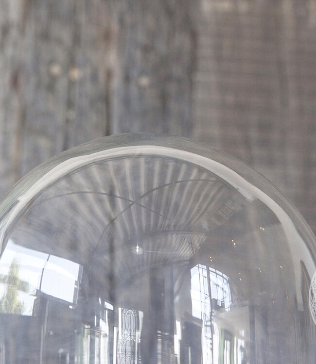 Be-Uniq Glazen Stolp Hoge Voet | Large | Vintage Finish