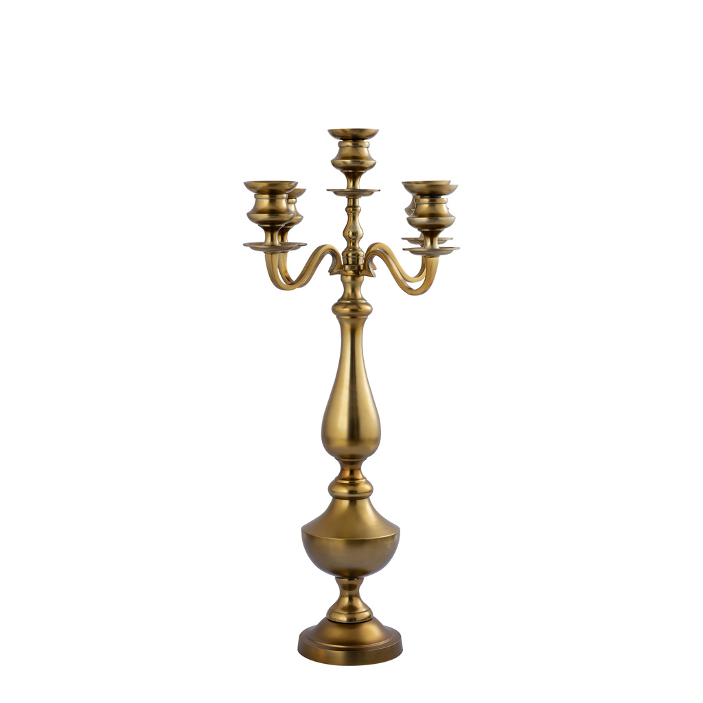 PTMD Manuelle Gouden gegoten aluminium kaarsenhouder M