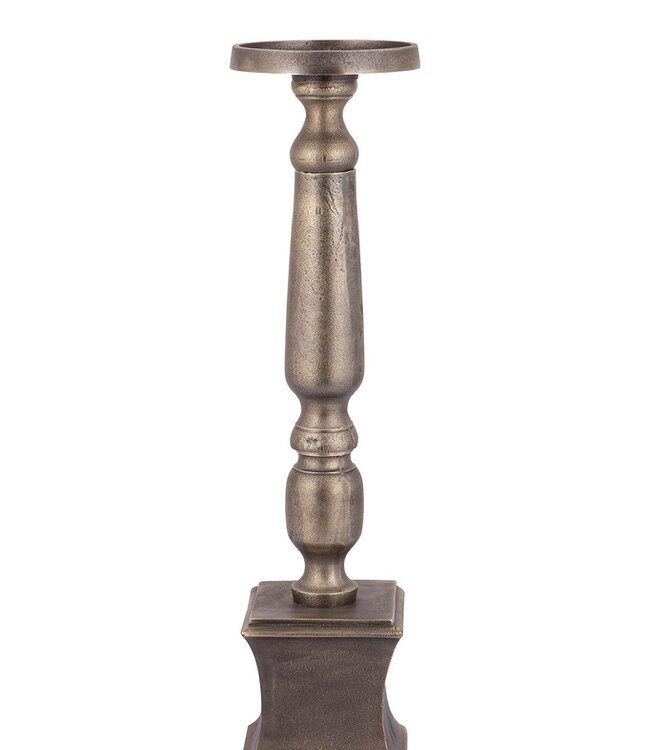 PTMD Statch Messing gegoten alu kaarsenhouder op voet