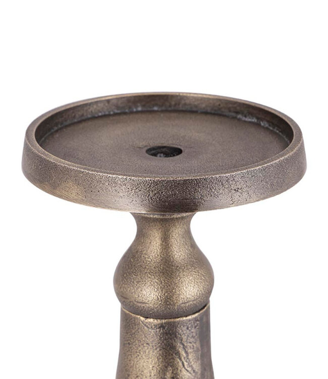 PTMD Statch Messing gegoten alu kaarsenhouder op voet