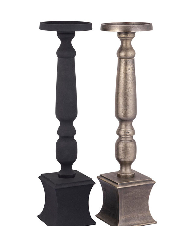 PTMD Statch Messing gegoten alu kaarsenhouder op voet