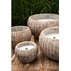 Yasmeene Brown cement outdoor candle L