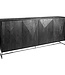 PTMD Onyx dressoir 4 deuren Zwart/Zwart