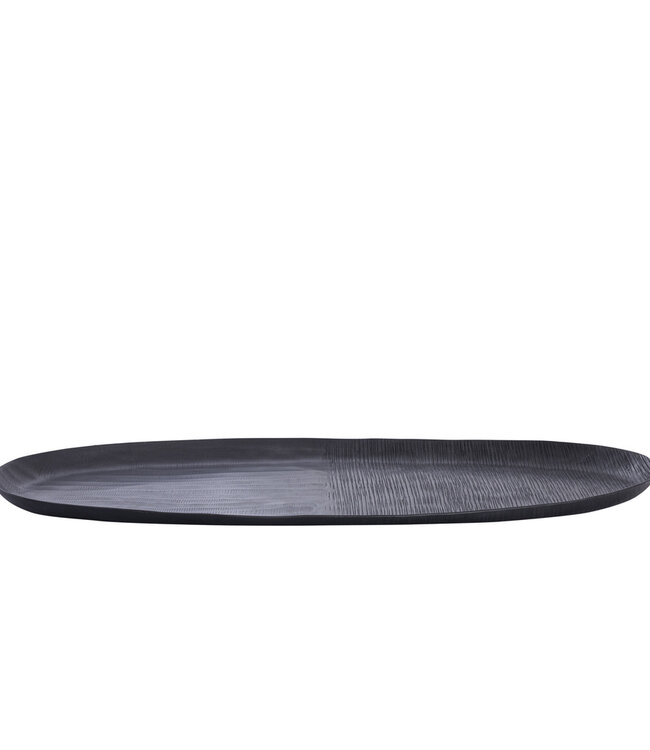 PTMD Jowad Grafiet aluminium plaat kom geribbeld ovaal L
