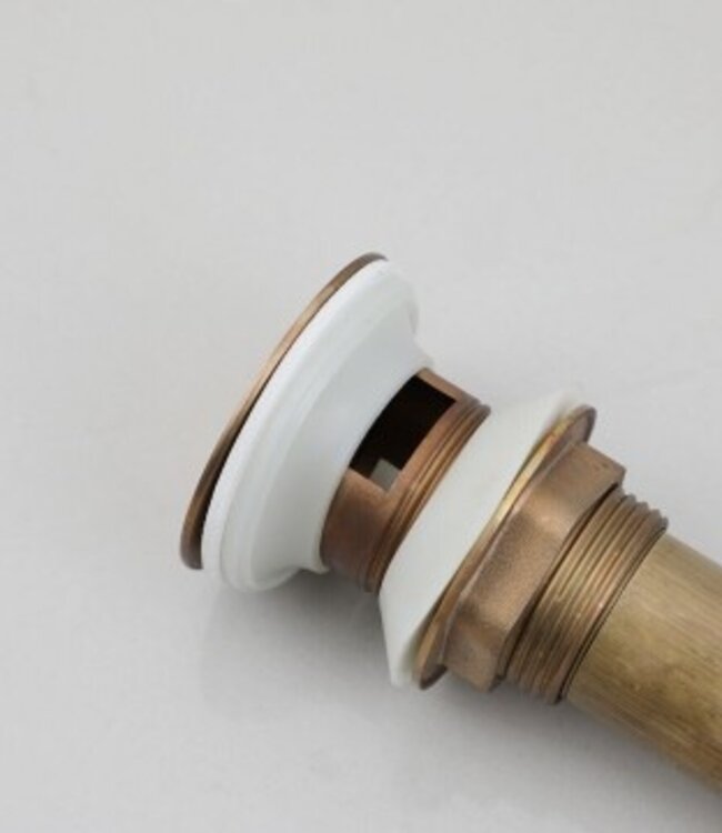 Rene Houtman Pop-up Afvoer | Click | Met Overloop | Brons