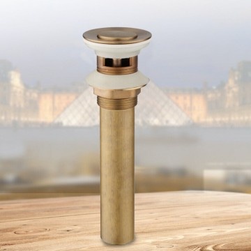 Rene Houtman Pop-up Afvoer | Click | Met Overloop | Brons