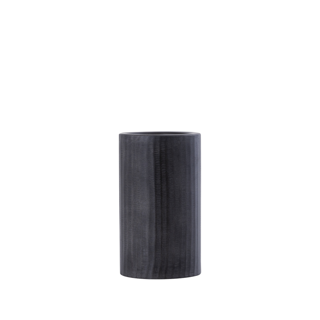 PTMD Jowad Grafiet aluminium plaat kaarsenhouder rib S