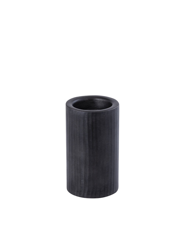PTMD Jowad Grafiet aluminium plaat kaarsenhouder rib S