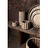 Jaydean Grey cement pot met geribbelde structuur rond XXL.